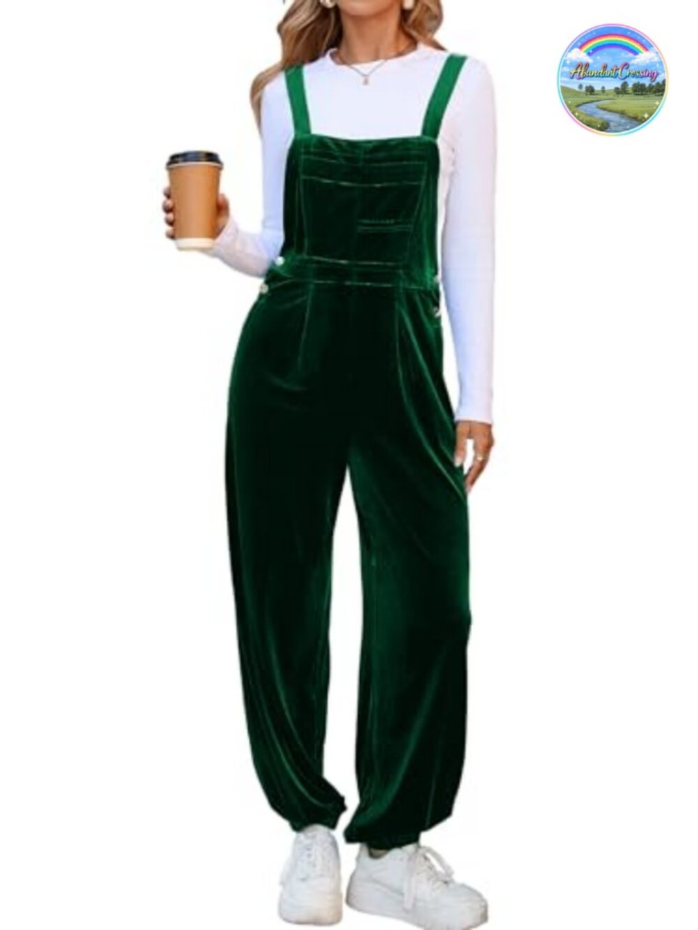 Velvet Overalls Jumpsuit Loose Fit Sleeveless Adjustable Straps Bib Overall